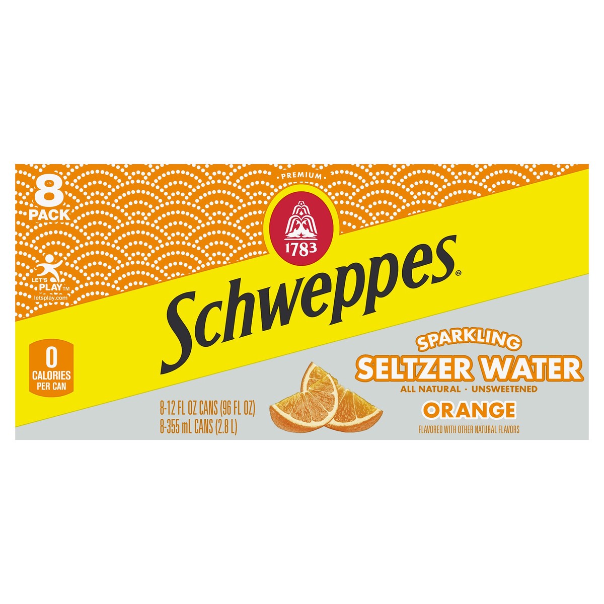 slide 7 of 9, Schweppes Orange Sparkling Water Beverage - 8 ct; 12 fl oz, 8 ct; 12 fl oz