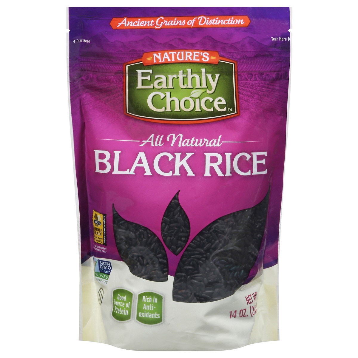 slide 1 of 13, Nature's Earthly Choice All Natural Black Rice 14 oz, 14 oz