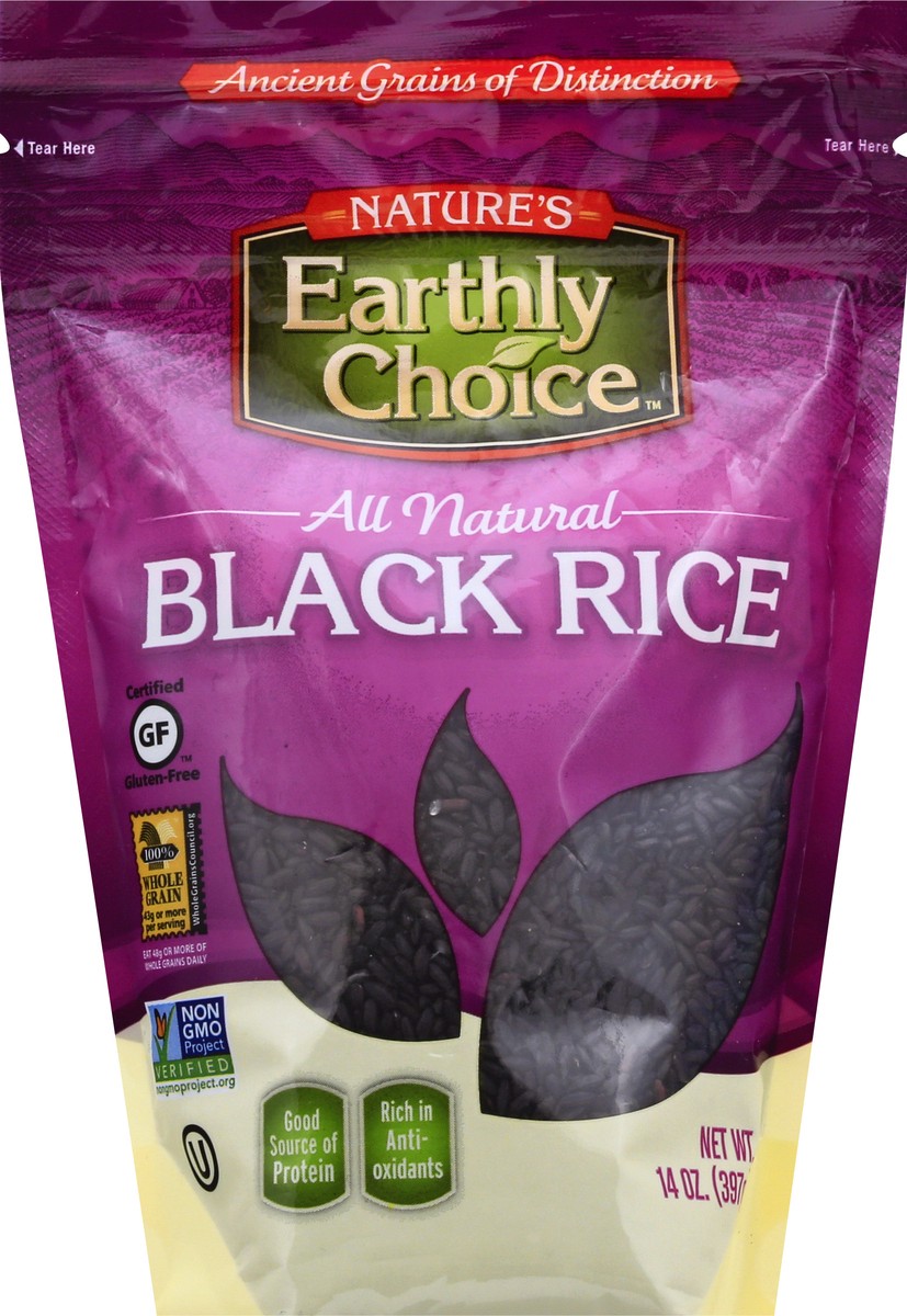 slide 11 of 13, Nature's Earthly Choice All Natural Black Rice 14 oz, 14 oz