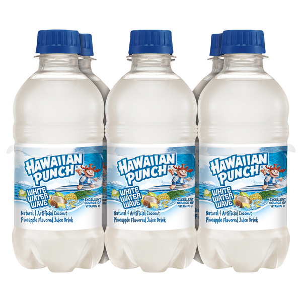 slide 1 of 1, Hawaiian Punch Juice Drink, White Water Wave, 6 ct