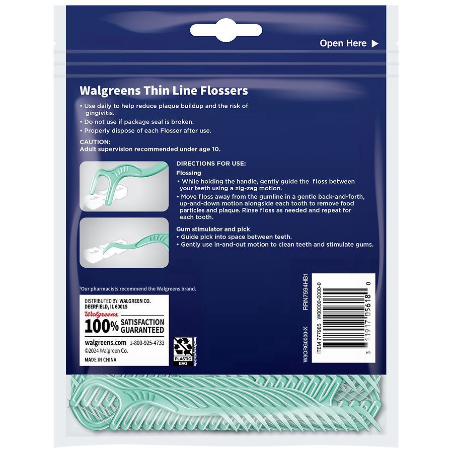 slide 3 of 5, Walgreens Hi-Tech Flossups Dental Flossers, Curvy Dental Pick Mint, 90 ct
