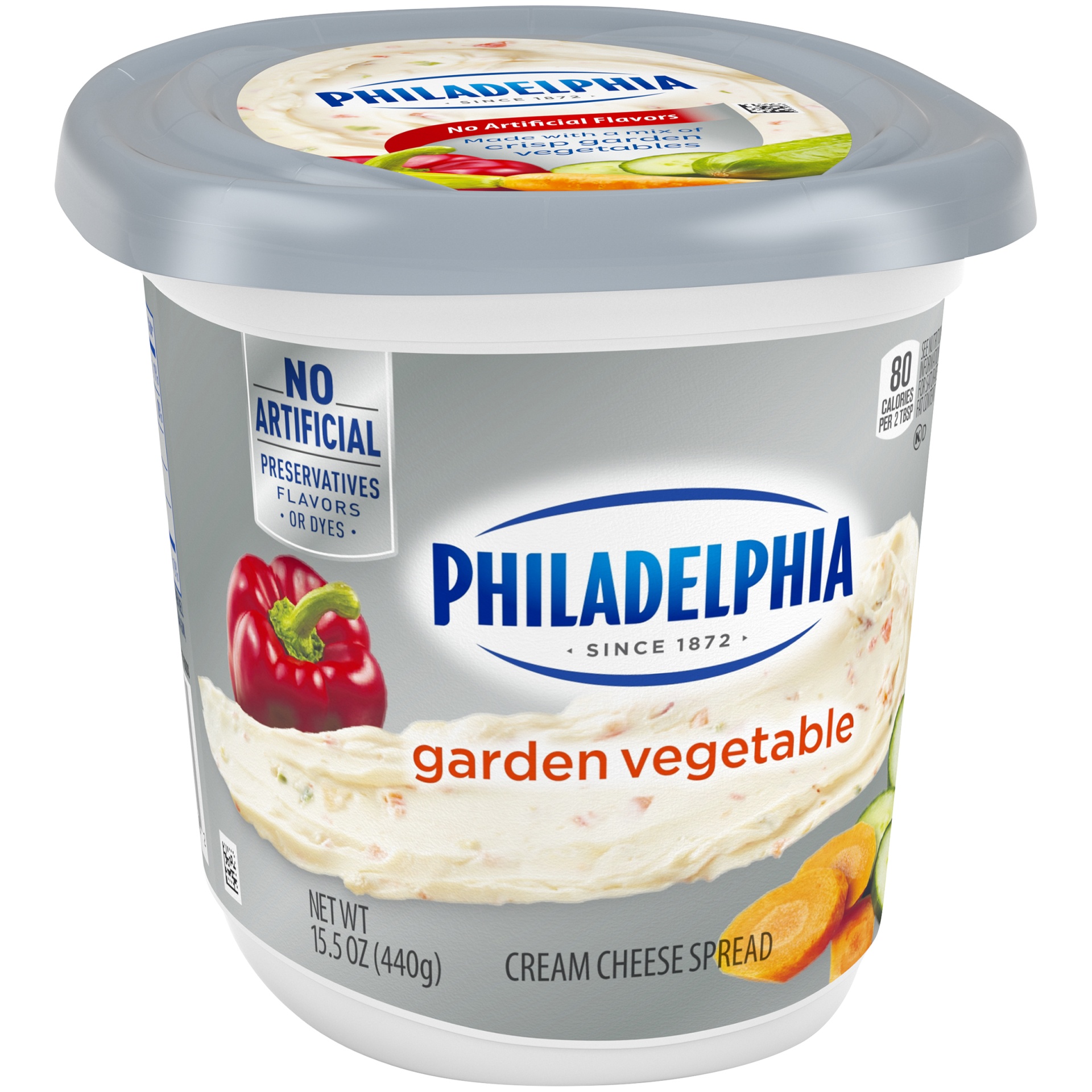 slide 2 of 6, Philadelphia Garden Vegetable Cream Cheese Spread, 15.5 oz