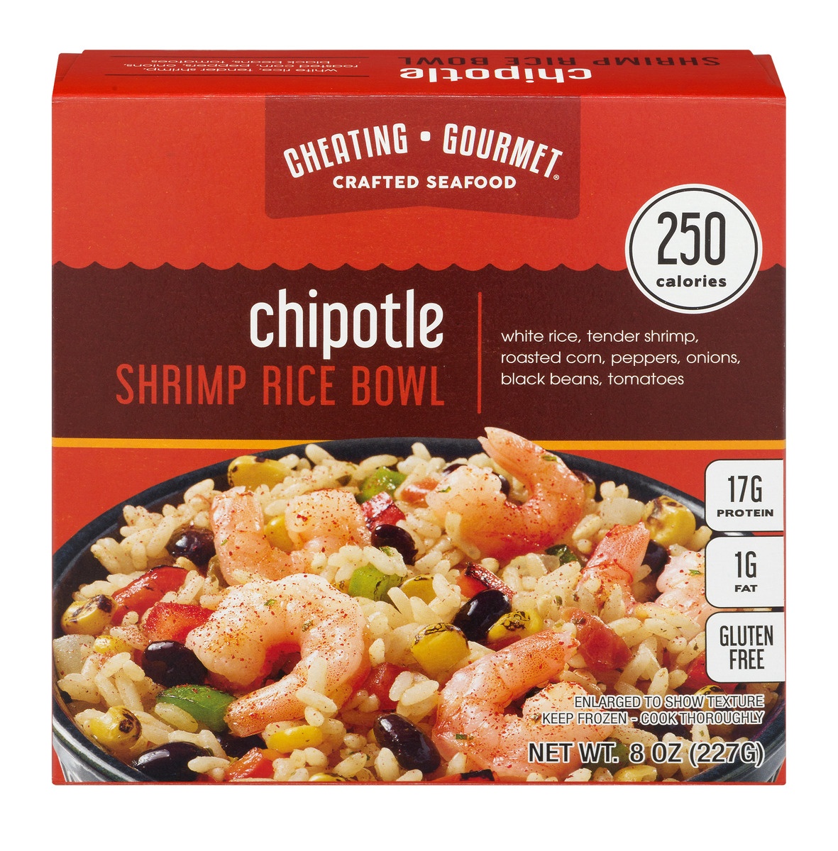 slide 1 of 1, Cheating Gourmet Shrimp Rice Bowl Chipotle, 8 oz