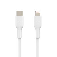 slide 9 of 9, Belkin BoostCharge Fast Charging USB C to Lightning Cable /1M - MFi Certified 18W Power Delivery iPhone Charger Cord - Apple Charger USB C Cable - Fast Charging for iPhone 14, iPhone 13 - White, 3.3 ft