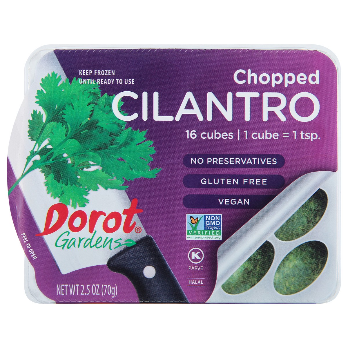 slide 1 of 9, Dorot Gardens Chopped Cilantro 16 ea, 16 ct