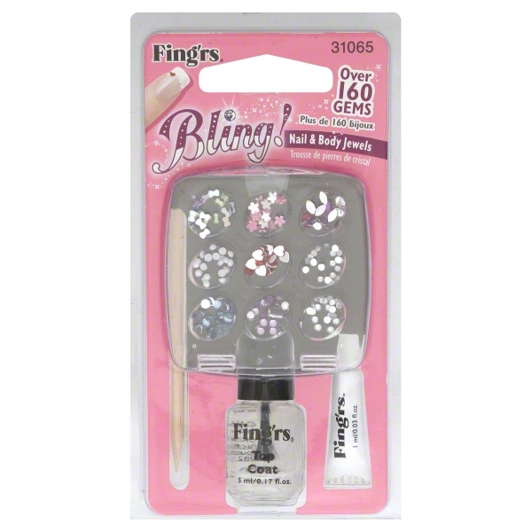 slide 1 of 1, Fing'rs Bling Nail Body Jewels, 1 ct