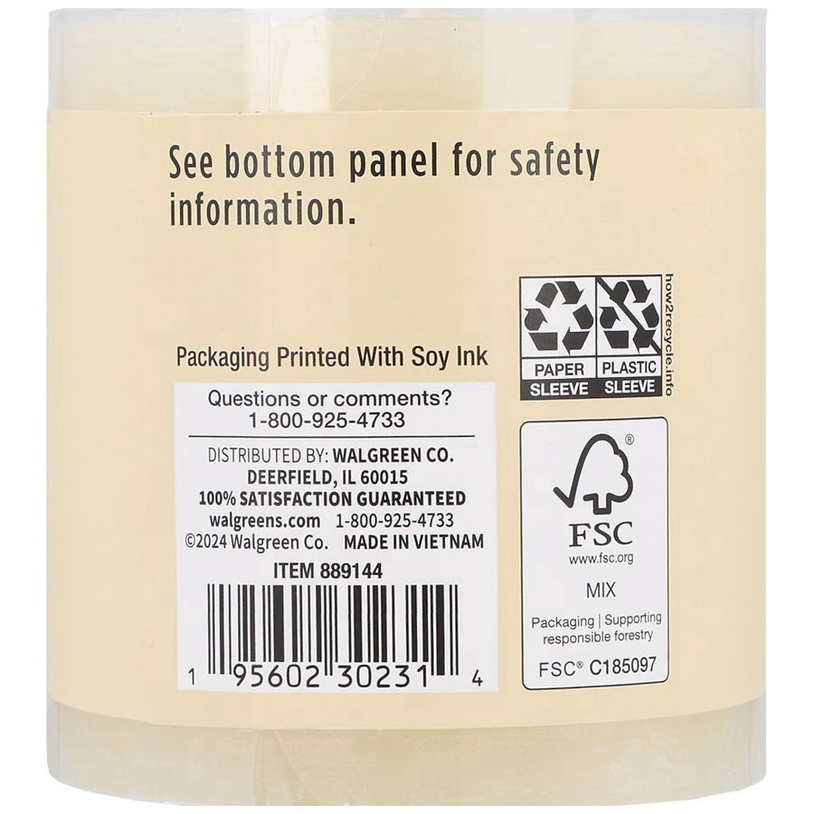 slide 4 of 5, Modern Expressions Pillar Candle Unscented, 3 Inch, 1 ct