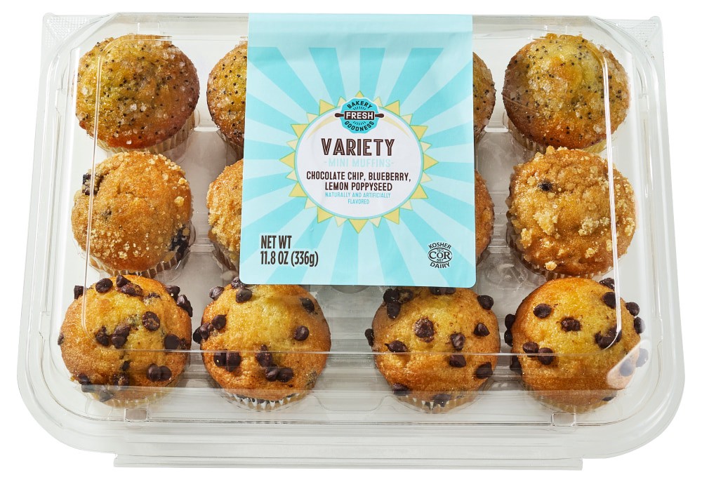 slide 2 of 3, Bakery Fresh Goodness Variety Mini Muffins, 12 ct