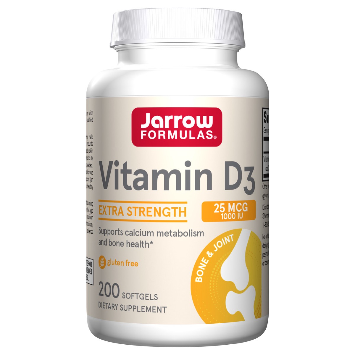 slide 4 of 4, Jarrow Formulas Vitamin D3 1000 IU - 200 Softgels - Bone Health, Immune Function & Calcium Metabolism Support - Dietary Supplement - 200 Servings , 200 ct