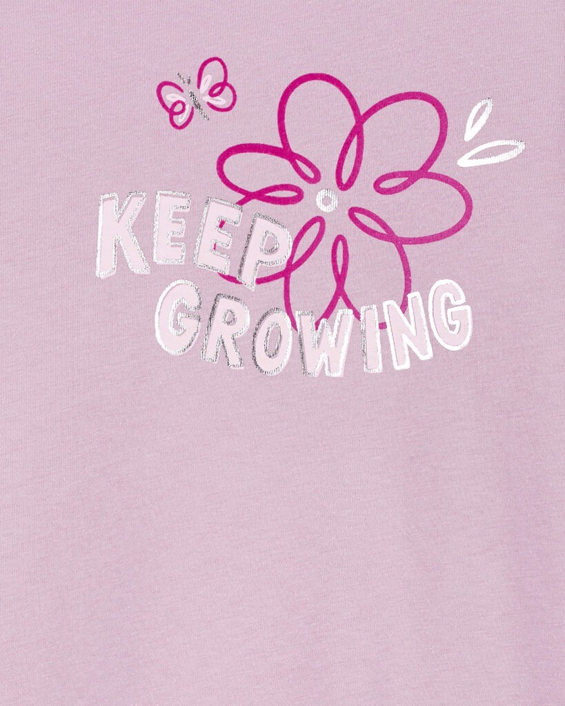 slide 3 of 3, Carter's Kid Keep Growing Floral Long-Sleeve Tee Pink 4, 1 ct