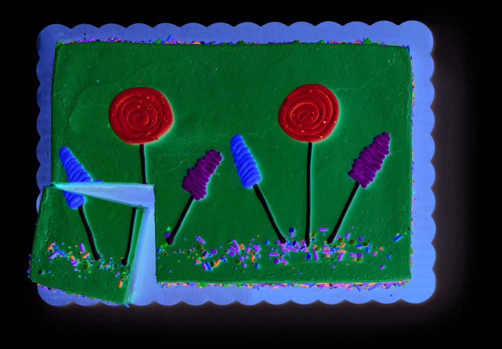 slide 1 of 2, Bakery Fresh Goodness Lollipop Quarter Sheet Cake, 49 oz