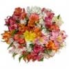 Alstroemeria Floral Bouquet - White / Pink / Orange / Pink