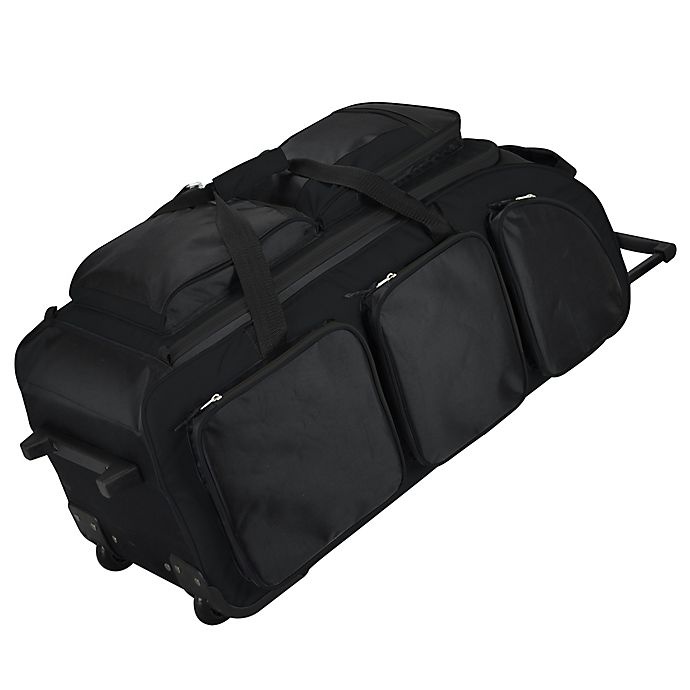 slide 2 of 2, Traveler's Club Luggage Rolling Upright Duffle - Black, 30 in