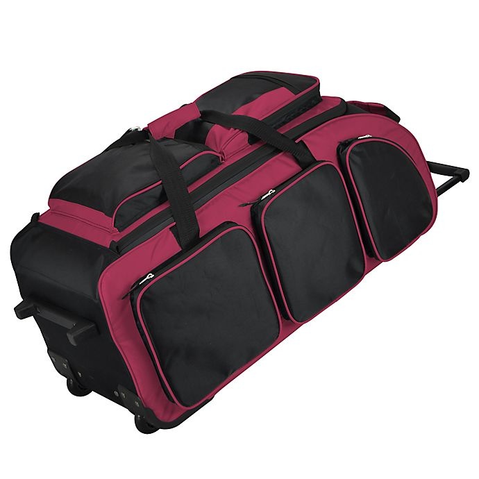 slide 2 of 2, Traveler's Club Luggage Rolling Upright Duffle - Red, 30 in