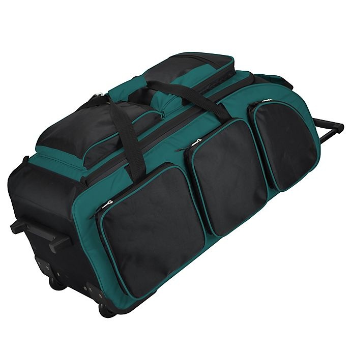 slide 2 of 2, Traveler's Club Luggage Rolling Upright Duffle - Teal, 30 in