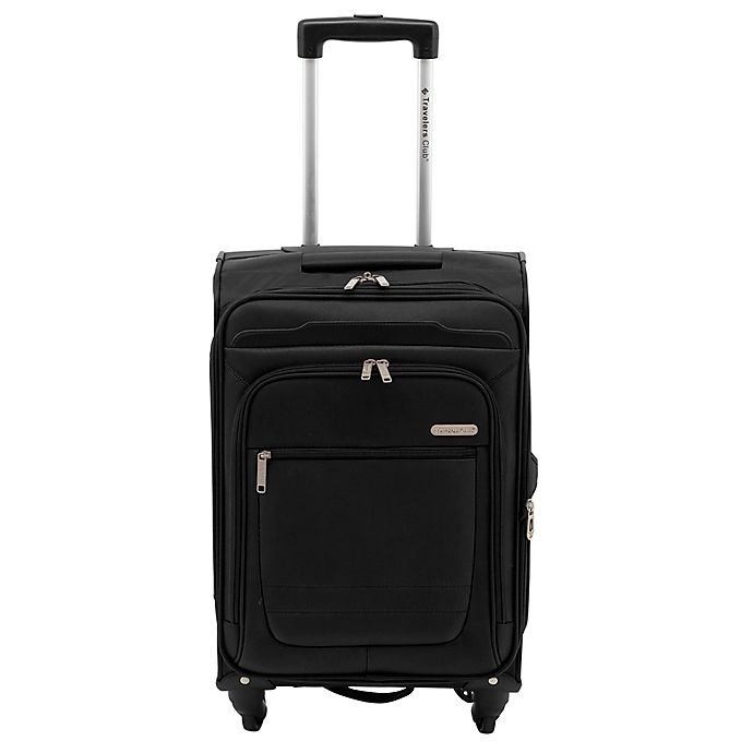 slide 3 of 7, Traveler's Club Luggage Traveler's Club Voyager II Spinner Carry On Luggage - Black, 20 in