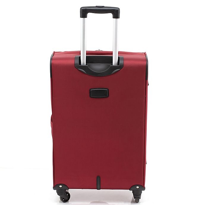 slide 3 of 7, Traveler's Club Luggage Traveler's Club Voyager II Spinner Checked Luggage - Red, 24 in