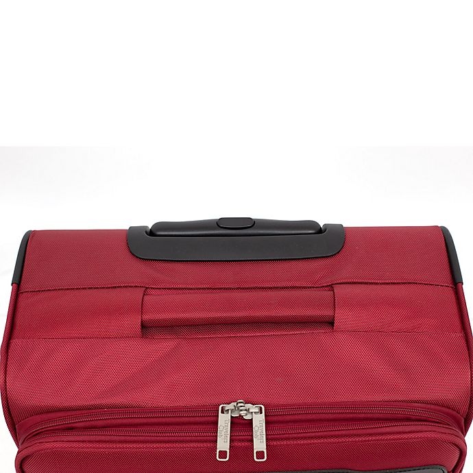 slide 5 of 7, Traveler's Club Luggage Traveler's Club Voyager II Spinner Checked Luggage - Red, 24 in