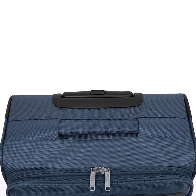 slide 2 of 8, Traveler's Club Luggage Traveler's Club Voyager II Spinner Checked Luggage - Navy, 24 in