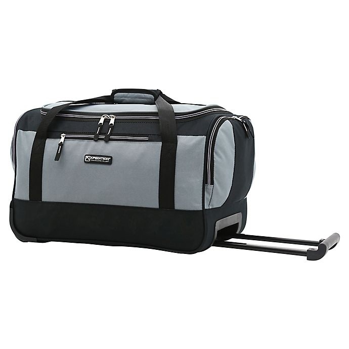 slide 2 of 5, Traveler's Club Luggage Traveler's Club XPedition Rolling Duffle Bag - Black/Grey, 20 in