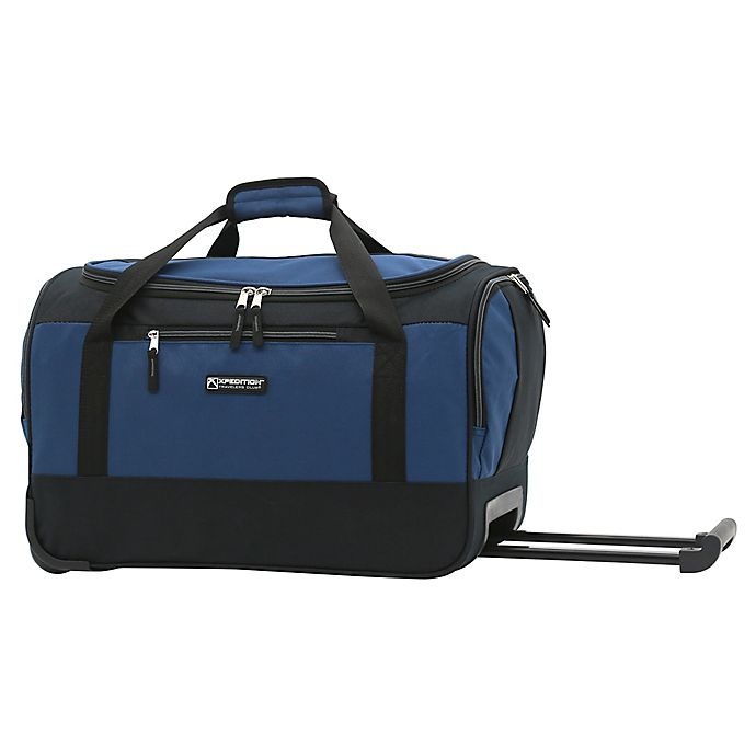 slide 2 of 7, Traveler's Club Luggage Traveler's Club XPedition Rolling Duffle Bag - Black/Navy, 20 in