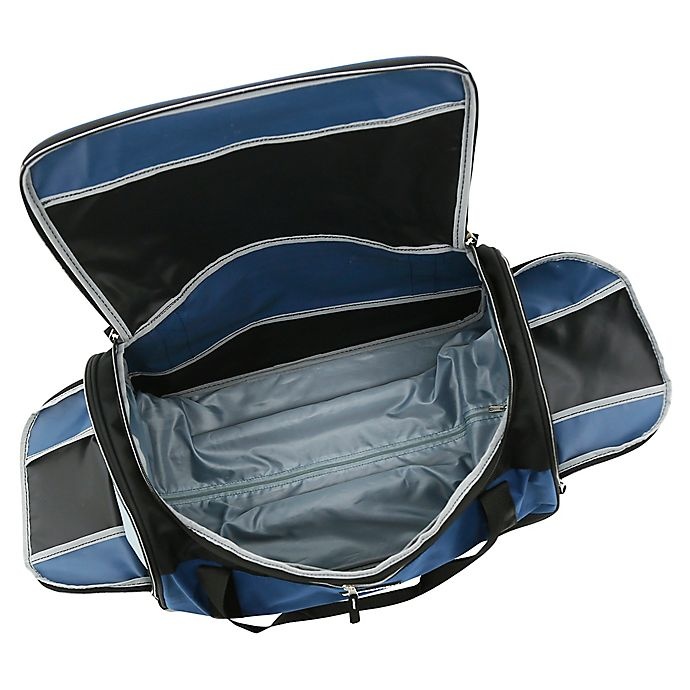 slide 5 of 7, Traveler's Club Luggage Traveler's Club XPedition Rolling Duffle Bag - Black/Navy, 20 in