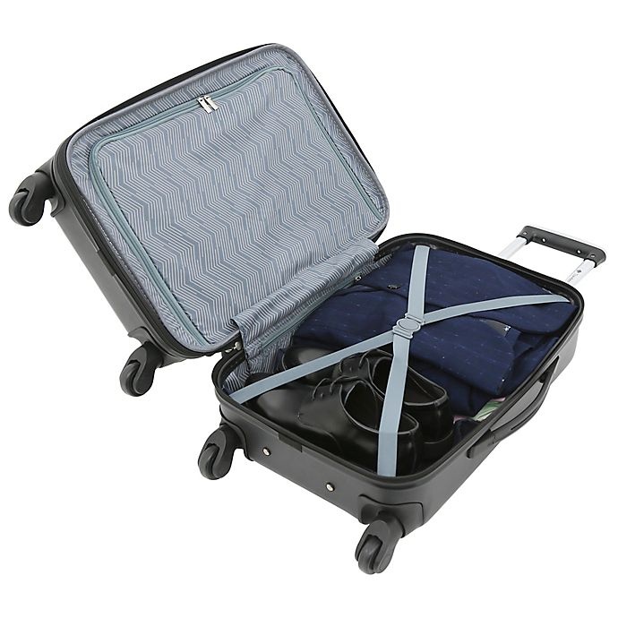 slide 7 of 9, Traveler's Club Luggage Traveler's Club Seville Hardside Spinner Carry On Luggage - Black, 20 in