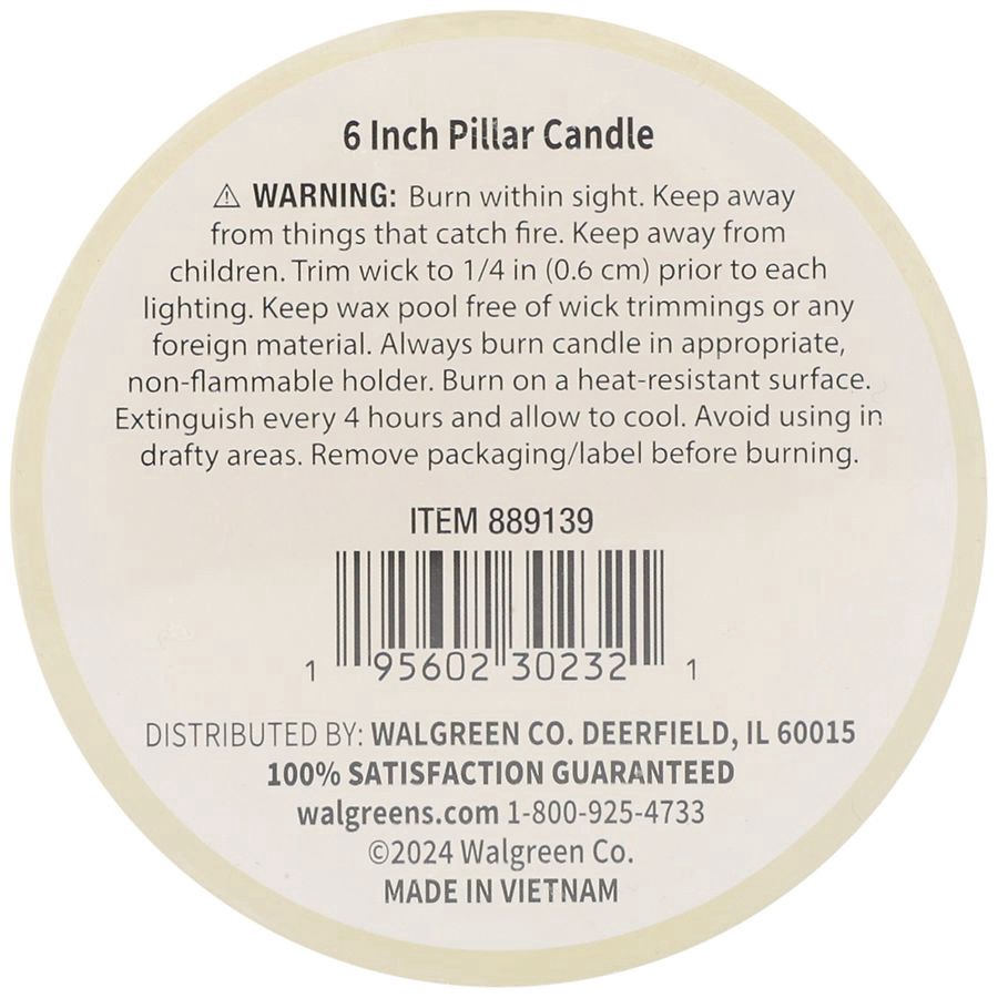 slide 2 of 5, Modern Expressions Pillar Candle Unscented, 6 Inch, 1 ct