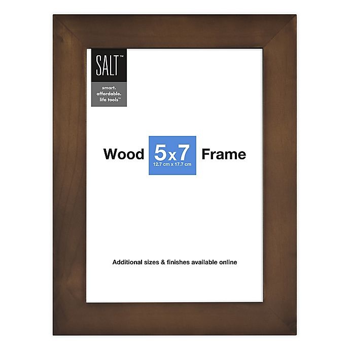 slide 1 of 1, SALT Matted Wood Picture Frame - Walnut, 5 in x 7 in