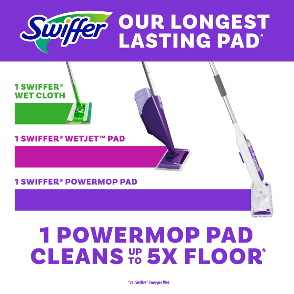 slide 15 of 29, Swiffer PowerMop Multi-Surface Mopping Pad Refills for Floor Cleaning, 8 ct