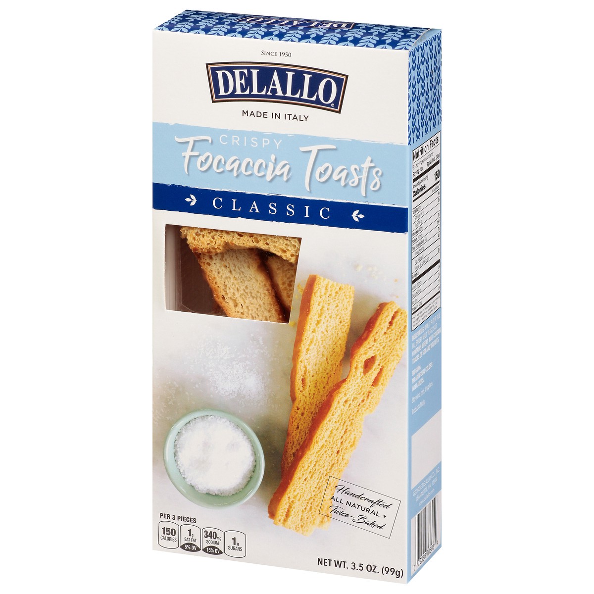 slide 12 of 17, Delallo Focaccia Toasts Classic 3.5 Oz, 3.5 oz