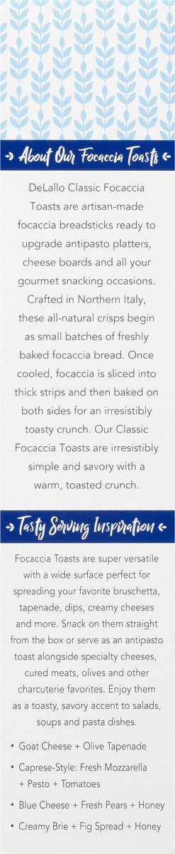 slide 9 of 17, Delallo Focaccia Toasts Classic 3.5 Oz, 3.5 oz