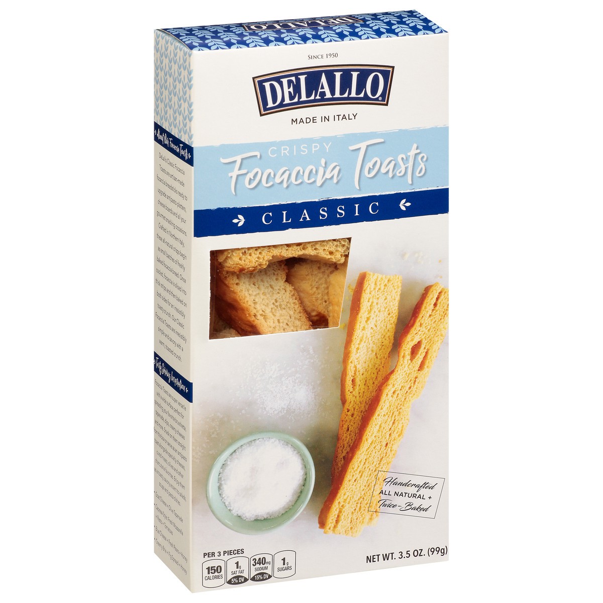 slide 5 of 17, Delallo Focaccia Toasts Classic 3.5 Oz, 3.5 oz