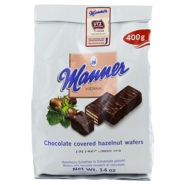 slide 1 of 1, Manner Chocolate Covered Hazlenut Wafers, 