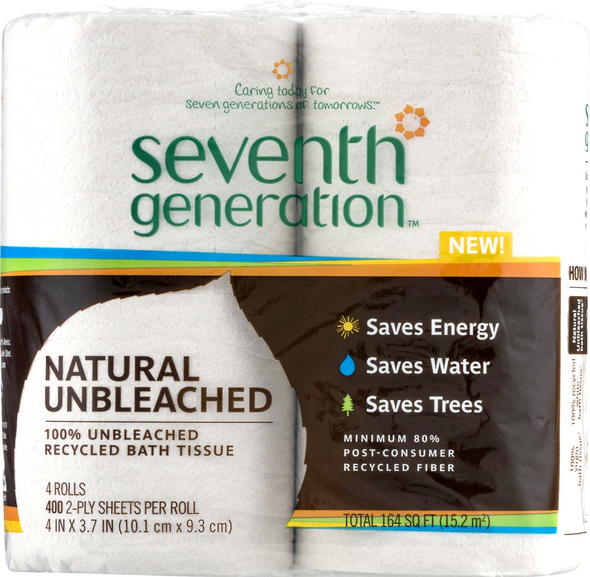 slide 7 of 9, Seventh Generation Natural Unbleached 100% Unbleached Recycled Bathroom Tissue, 4 ct