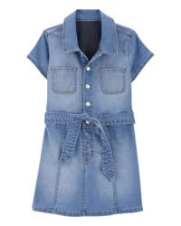 Oshkosh Kid Belted Denim Dress Bloom Wash 10