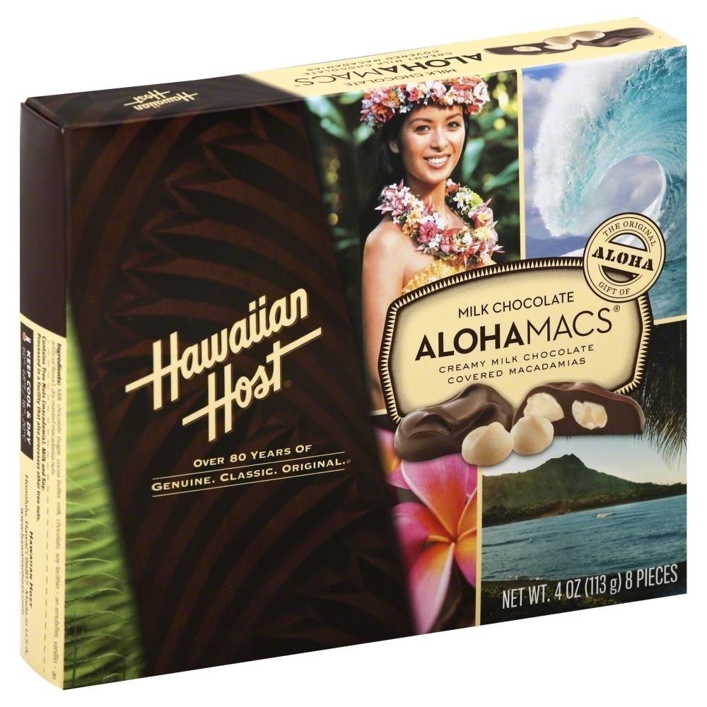 Hawaiian Host Aloha Macs, Milk Chocolate 8 Ct 