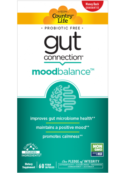 slide 1 of 1, Country Life Gut Connection Mood Balance, 60 ct