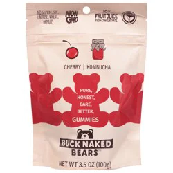 Buck Naked Bears Cherry/Kombucha Gummies- 3.5 oz