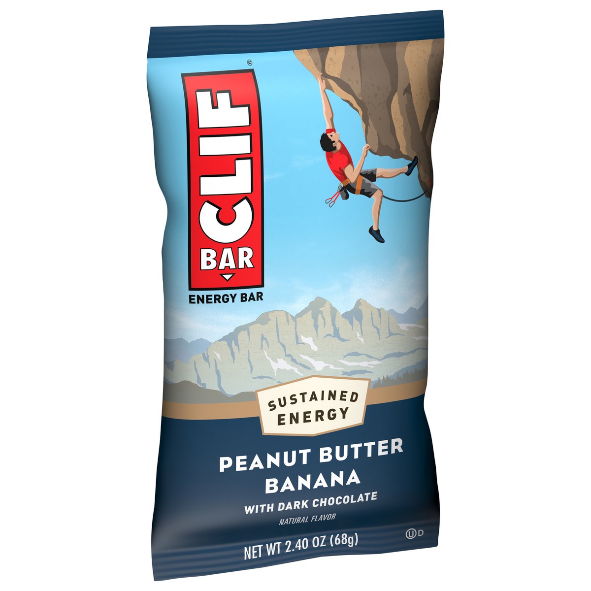 slide 7 of 9, CLIF BAR - Peanut Butter Banana with Dark Chocolate Flavor - Made with Organic Oats - Energy Bars - Non-GMO - Plant Based Protein Bars (1 Count), 2.4 oz