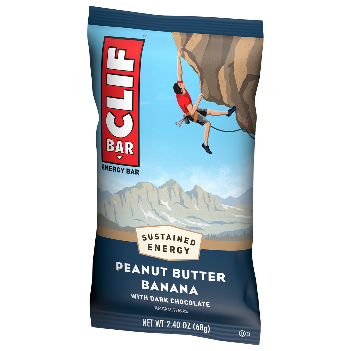 slide 5 of 9, CLIF BAR - Peanut Butter Banana with Dark Chocolate Flavor - Made with Organic Oats - Energy Bars - Non-GMO - Plant Based Protein Bars (1 Count), 2.4 oz