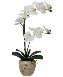 MKH 22in Orchid Vase Plastic Artificial Greenery
