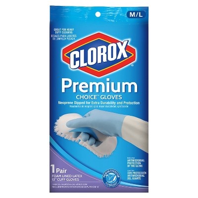 slide 1 of 1, Clorox Premium Choice Gloves - M/L, 1 ct