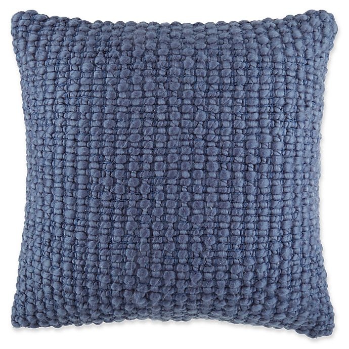 slide 1 of 1, Kenneth Cole Theo Slub Square Throw Pillow - Indigo, 1 ct