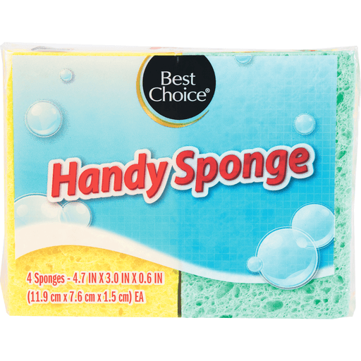 slide 1 of 1, Best Choice Handy Sponges, 4 ct