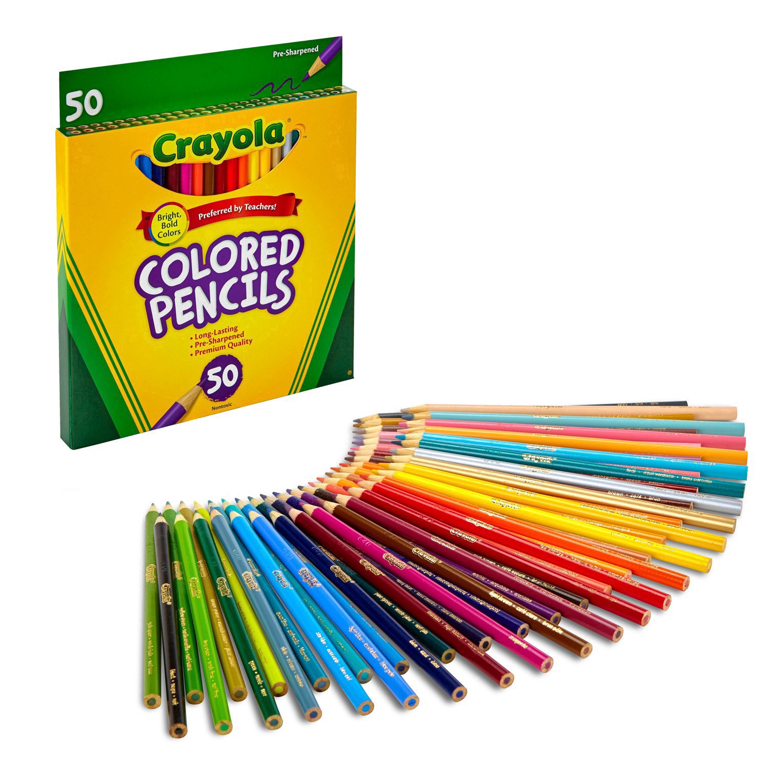 slide 48 of 49, Crayola Pre-Sharpened Colored Pencils 50 ct, 50 ct