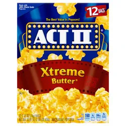 Act II Xtreme Butter Microwave Popcorn, 2.75 oz., 12-Count Bags