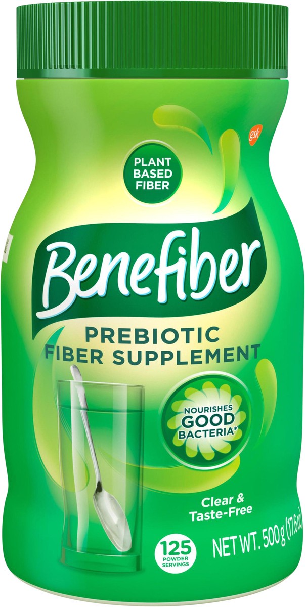 slide 3 of 10, Benefiber Daily Prebiotic Fiber Supplement Powder, Unflavored, 17.6 oz