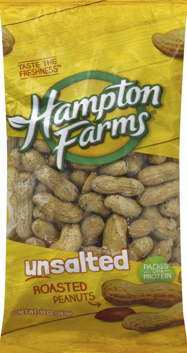 slide 4 of 6, Hampton Farms Roasted Unsalted Peanuts 10 oz, 10 oz