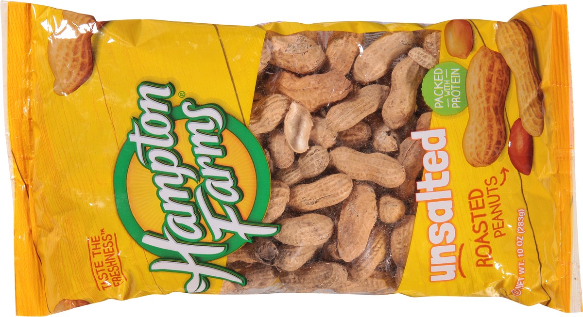 slide 1 of 6, Hampton Farms Roasted Unsalted Peanuts 10 oz, 10 oz